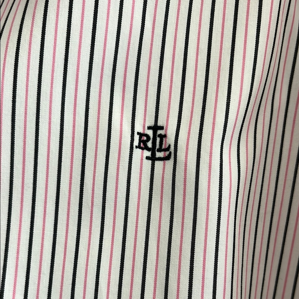 Lauren Ralph Lauren White Casual Button Down Non Iron Shirt Classic Style - Picture 2 of 5